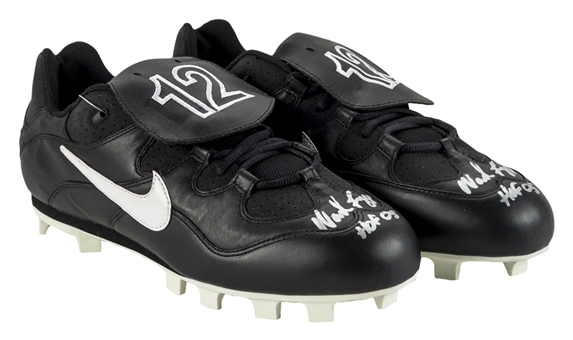 Wade Boggs Signed and Inscribed Cleats (Player LOA & PSA/DNA)